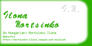 ilona mortsinko business card